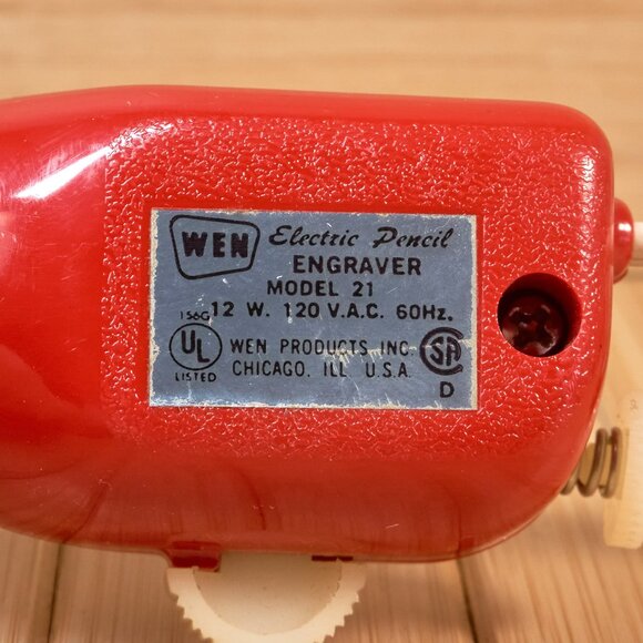 Vintage WEN Electric Pencil Engraver MODEL 21, Made in USA - Picture 4 of 4